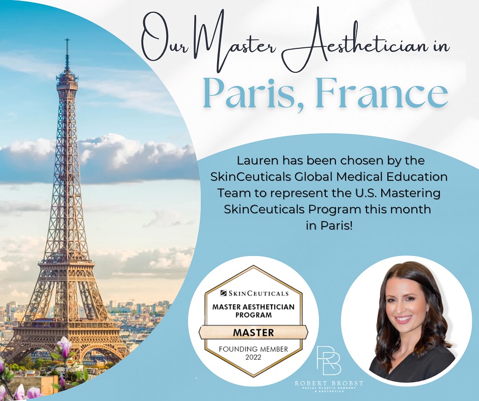 Instagram post by Dr. Robert Brobst: Our very own Lauren Berg, Founding Master Aesthetician Class of 2022 for Mastering SkinCeuticals, has been chosen by the SkinCeuticals Globa…