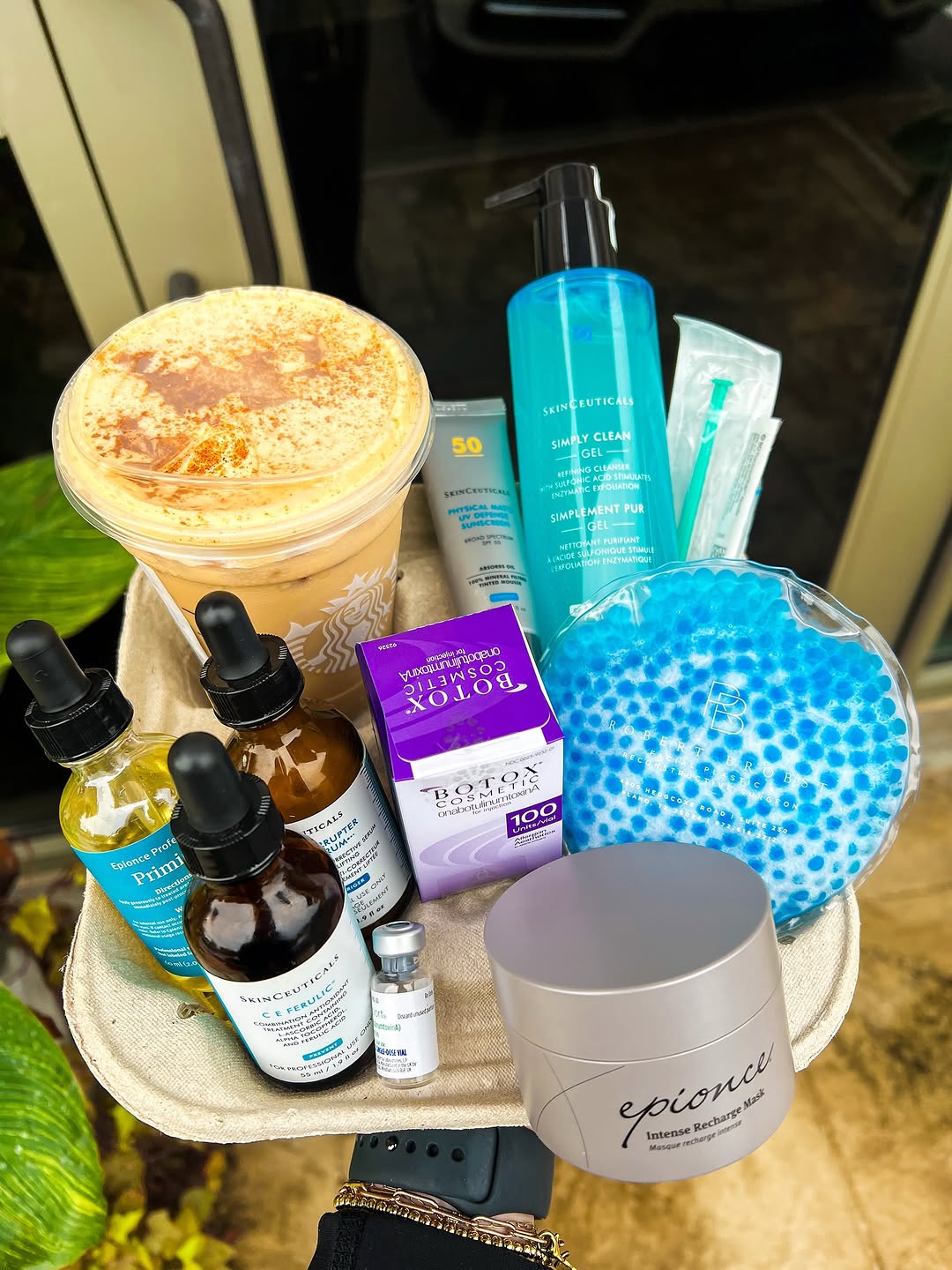 Instagram post by Dr. Robert Brobst: Your BFPS Friday Morning Brew ✨🤎🍂 . . @skinceuticals @epionce @allerganaesthetics @galderma @starbucks #drinkcarriertrend #drinkcarrier #f…