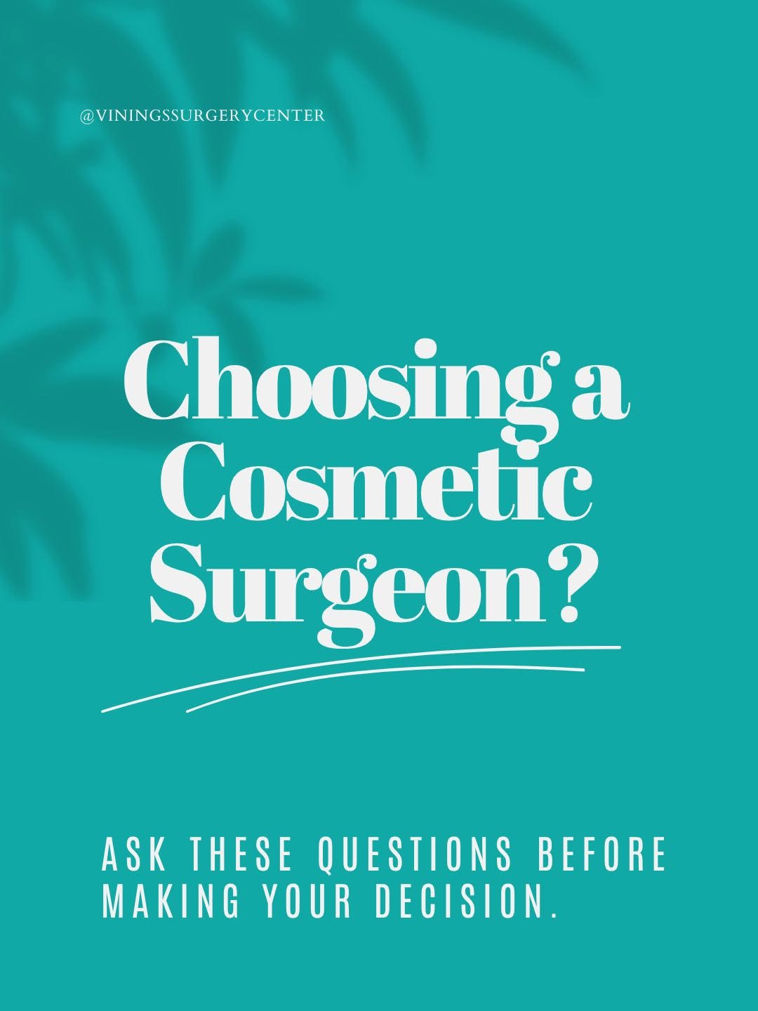 Instagram post by Dr. Robert Colgrove, Jr.: Choosing to have cosmetic surgery is a big decision, and choosing your surgeon and surgical facility deserves just as much thought. Before m…