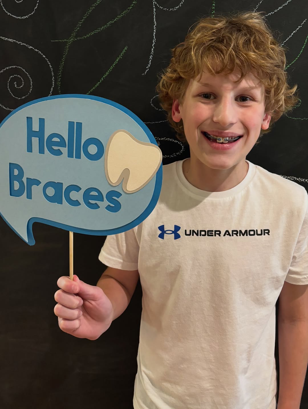 Instagram post by Dr. Robert F. Girgis, DDS: Congratulations to Adam on getting his braces bonded! We are excited for your smile journey! 😀🦷 #girgisanditoortho #braces #woodridge