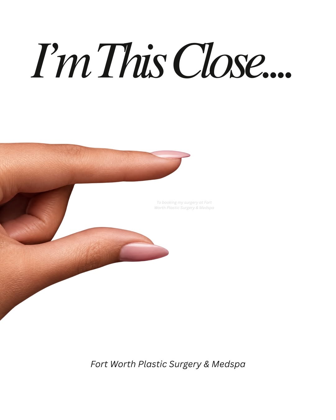 Instagram post by Dr. Robert G. Anderson: If you feel like you are THIS close too…. This is your sign to book🤭 Book your consultation with Dr. Anderson or Dr. Daniels! They have a f…