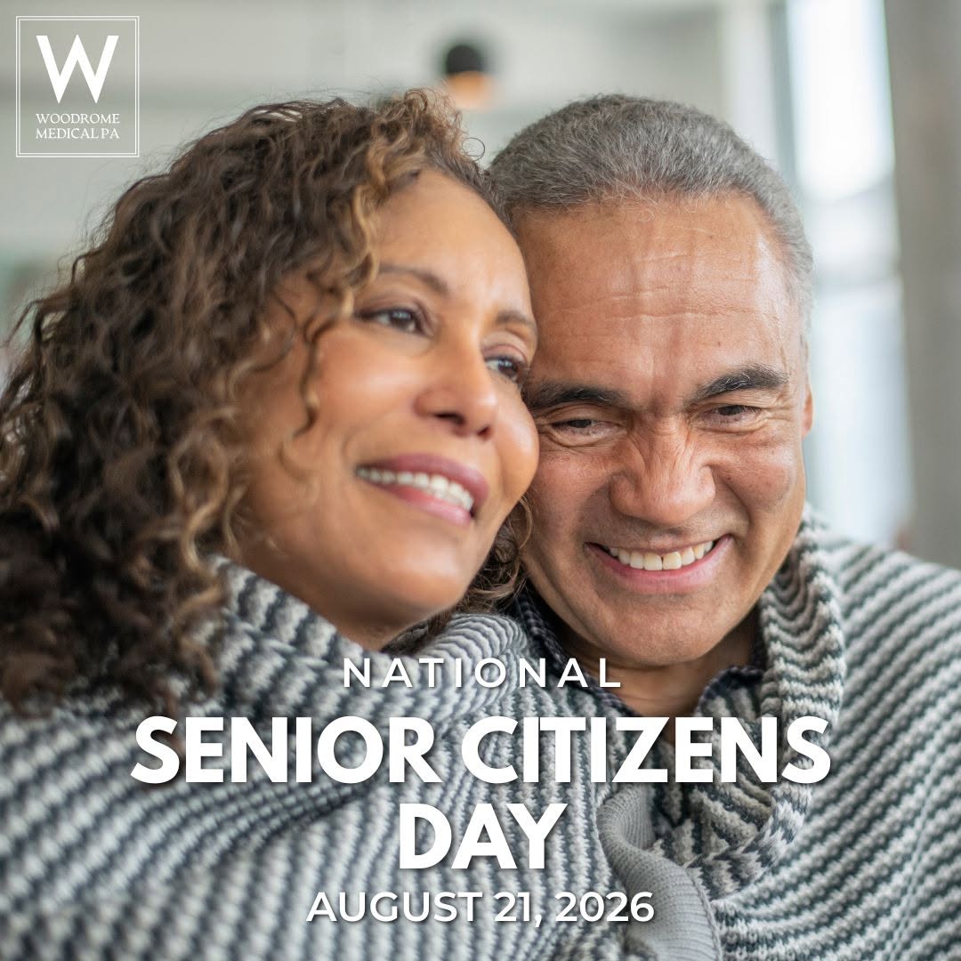 Instagram post by Dr. Robert G. Woodrome: Today on National Senior Citizens Day, we celebrate the wisdom, experience, and joy our older patients bring to our community! 🌟 To our gol…