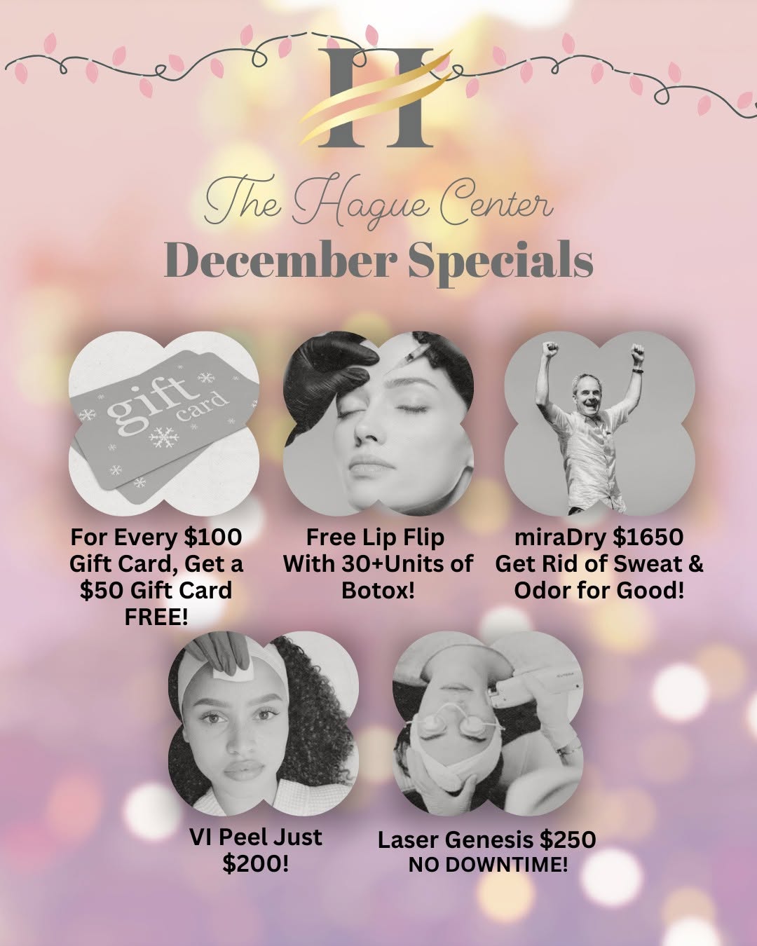 Instagram post by Dr. Robert H. Schnarrs: It is December, and the holidays are right around the corner! Look and feel your best this season with deals on our most popular services, A…