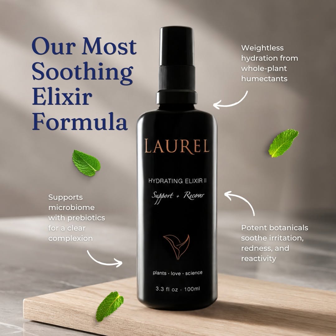 Instagram post by Dr. Robert Haber: For skin that craves a little extra nourishment, Laurel Skin's Hydrating Elixir 2 delivers a richer blend of cold-processed botanical oils t…