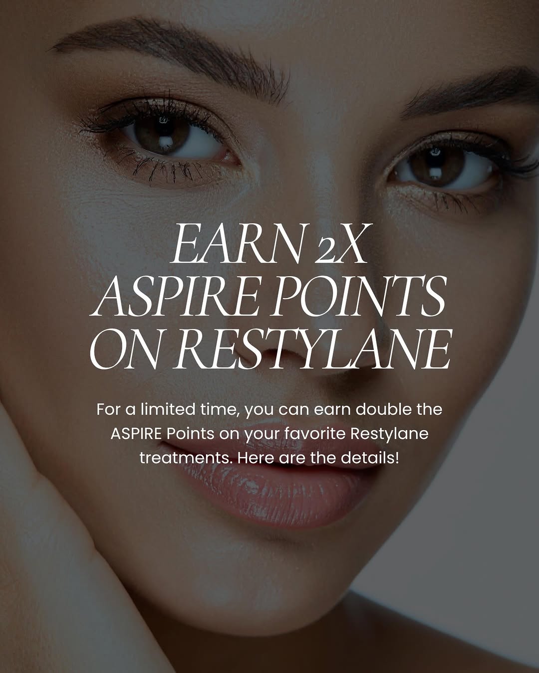 Instagram post by Dr. Robert J. Spies: Double the points, double the glow ✨ ⠀ Now through August 28, earn 2X ASPIRE Points when you receive two or more qualifying Restylane syring…
