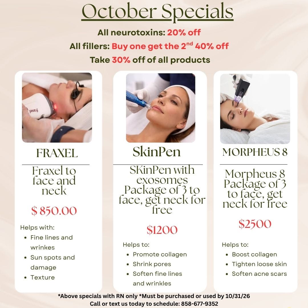Instagram post by Dr. Robert Kearney: We are now introducing our specials to welcome fall 2026! These amazing deals are valid starting today up until October 31st! You may use th…