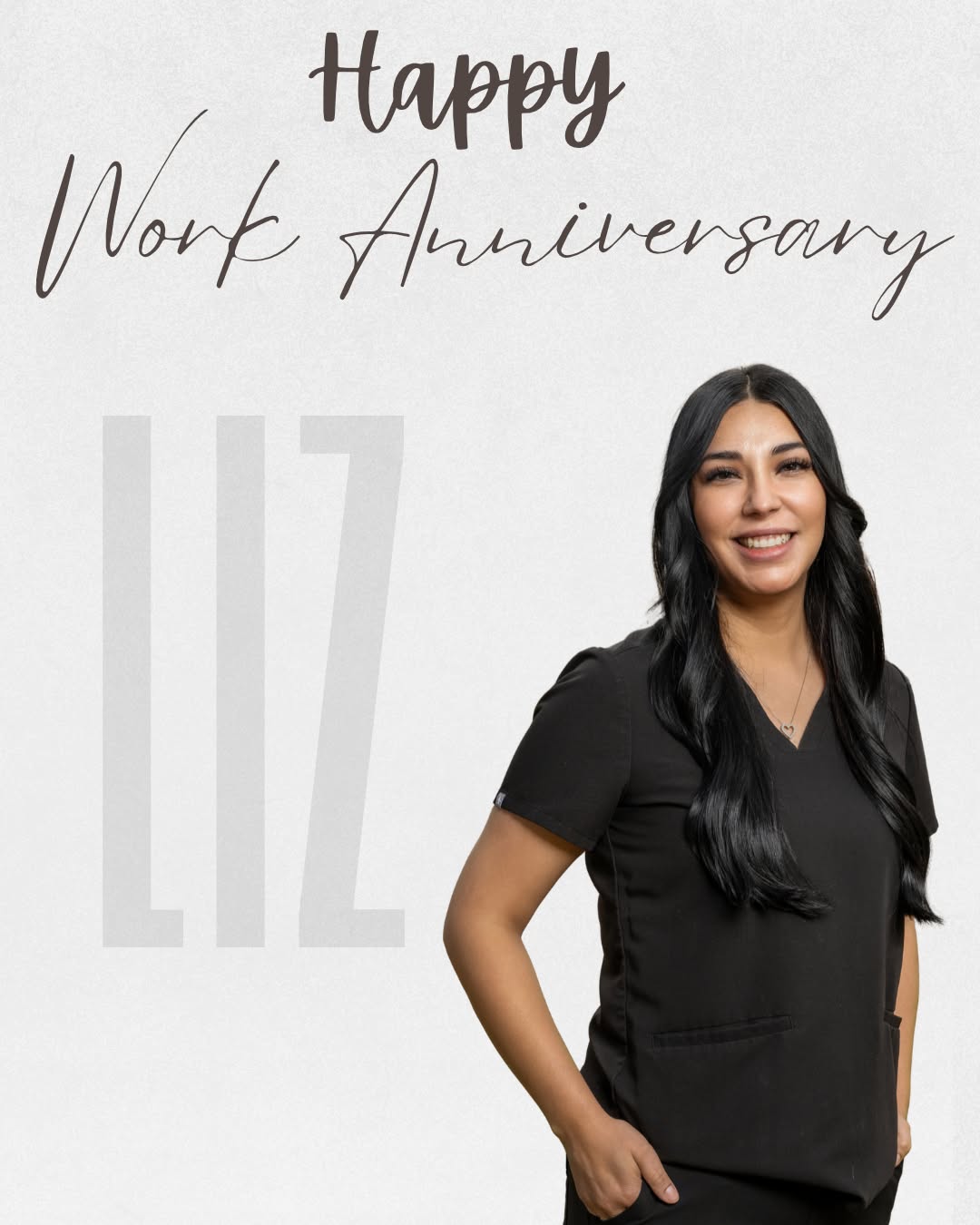Instagram post by Dr. Robert T. Rudman, DDS, MS: 🎉 Happy Work Anniversary to our amazing Clinical Lead, Liz! 🎉 We are so grateful for everything you bring to our team each day. Your hard …