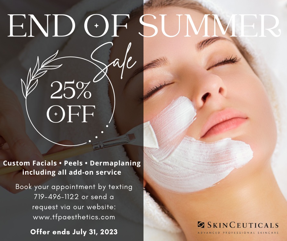 Instagram post by Dr. Robert Vogt: Beat the heat 🔥 with our End of Summer Sale! ☀ Get a complimentary consultation and build your SkinCeuticals custom formulated facial to in…