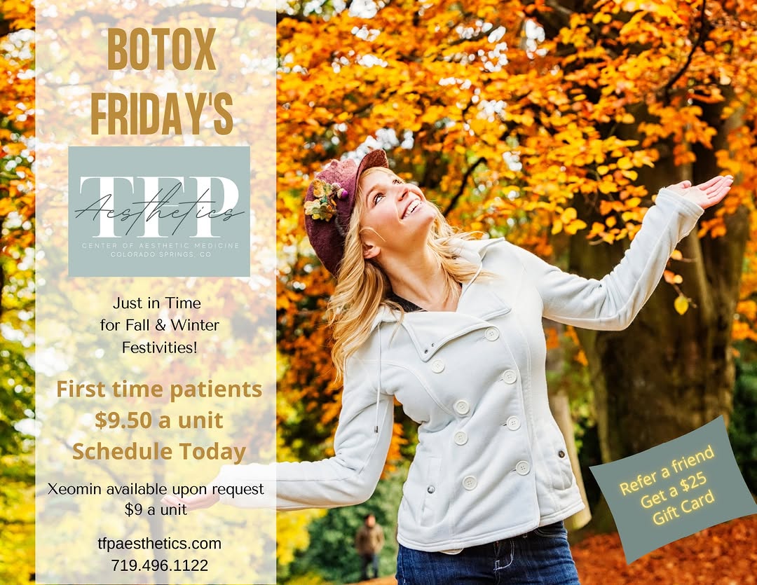 Instagram post by Dr. Robert Vogt: 🍂🍁Friday's are Fabulous at TFP Aesthetics!🍁 Unlimited Botox for $9.50 a unit. Learn about our memberships that keep your Botox prices low…