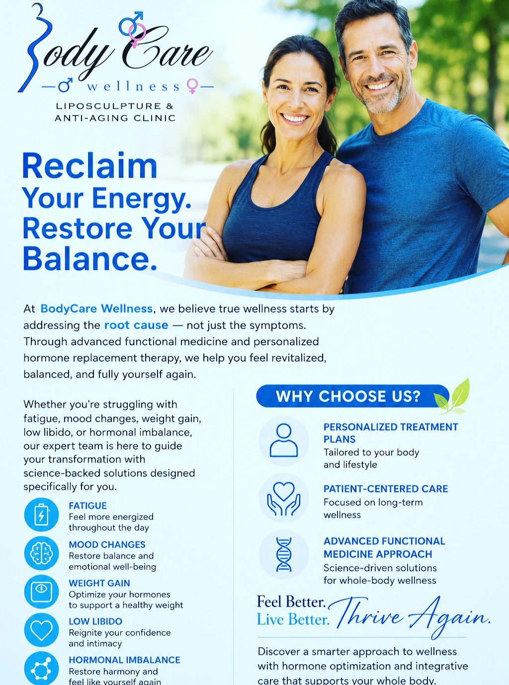 Instagram post by Dr. Rodger (R.G.) Stratt: ✨ Feel like yourself again. If you're struggling with fatigue, weight gain, low libido, brain fog, or hormonal imbalance, there may be a rea…