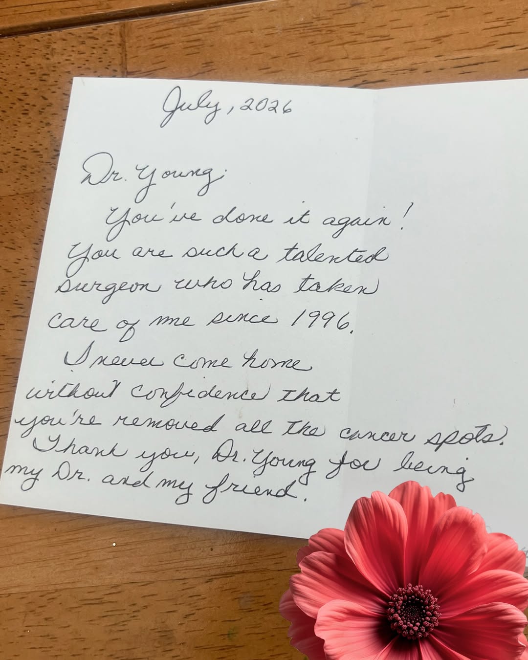 Instagram post by Dr. Rodney Young, III: 🥰 A heartfelt thank you from a dear patient. There's truly nothing more meaningful to us than hearing from our patients we have the privile…