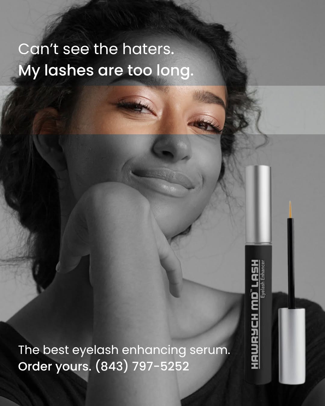 Instagram post by Dr. Rodney Young, III: Long, full, naturally beautiful lashes. 🤍 Hawrych MD® LASH - Formulated with a combination of conditioning, moisturizing, and lash-enhancin…