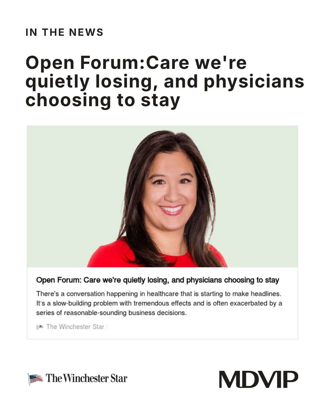 Instagram post by Dr. Ron Eaker: What happens when physicians have the time and support to build lasting relationships with their patients and communities? For @dremilychanm…