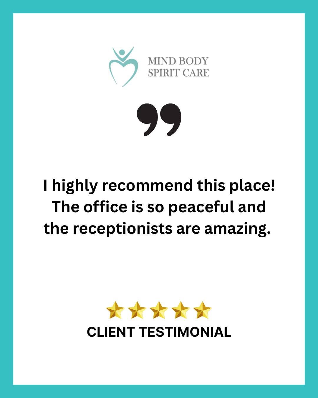 Instagram post by Dr. Ron Shemesh: Thank you for your positive feedback! Patients like you inspire us at MindBodySpirit Care to continue providing integrative and holistic tre…