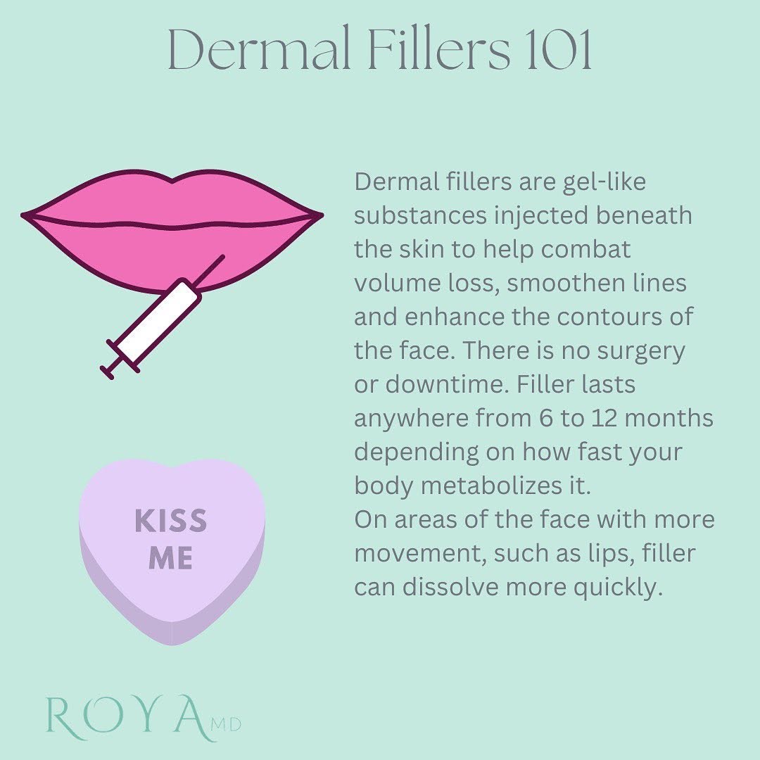 Instagram post by Dr. Roya Ghafouri: In honor of #valentinesday let’s talk about #dermafillers! Have you been wanting more plump, kissable lips? Call us today for a consult 📱 3…
