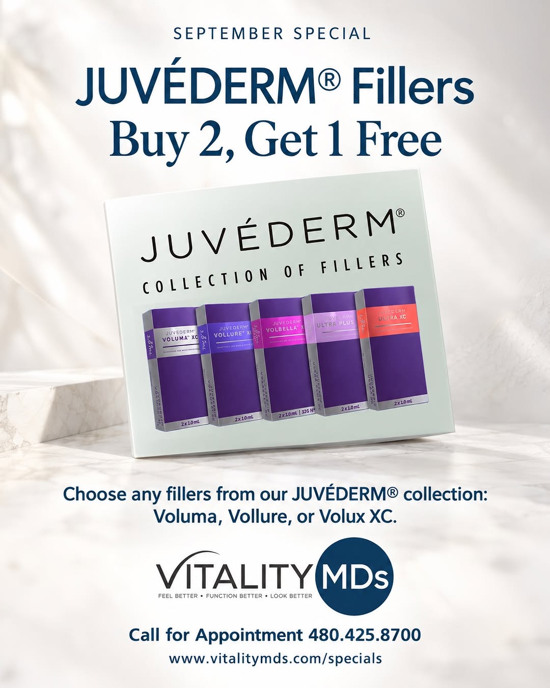 Instagram post by Dr. Russell Bartels: 💉✨ Buy 2, Get 1 on Us! ✨💉 Refresh, restore, and enhance your look with one of our most popular specials. 💙 Purchase 2 qualifying JUVÉDERM…