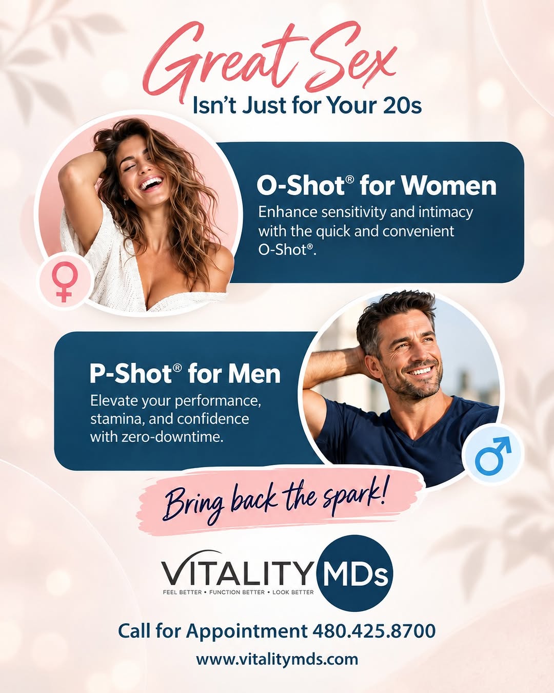Instagram post by Dr. Russell Bartels: 🔥 Intimate Wellness Has No Expiration Date 🔥 Feeling good, confident, and connected shouldn’t be limited to your 20s. 😉 VitalityMDs offer…