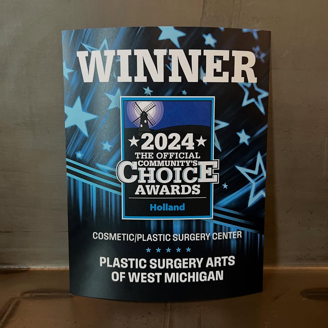 Instagram post by Dr. Ryan Dodde II: Plastic Surgery Arts of West Michigan has been named Best of Holland 2024- Cosmetic/Plastic Surgery Center! We’re beyond grateful to our ama…