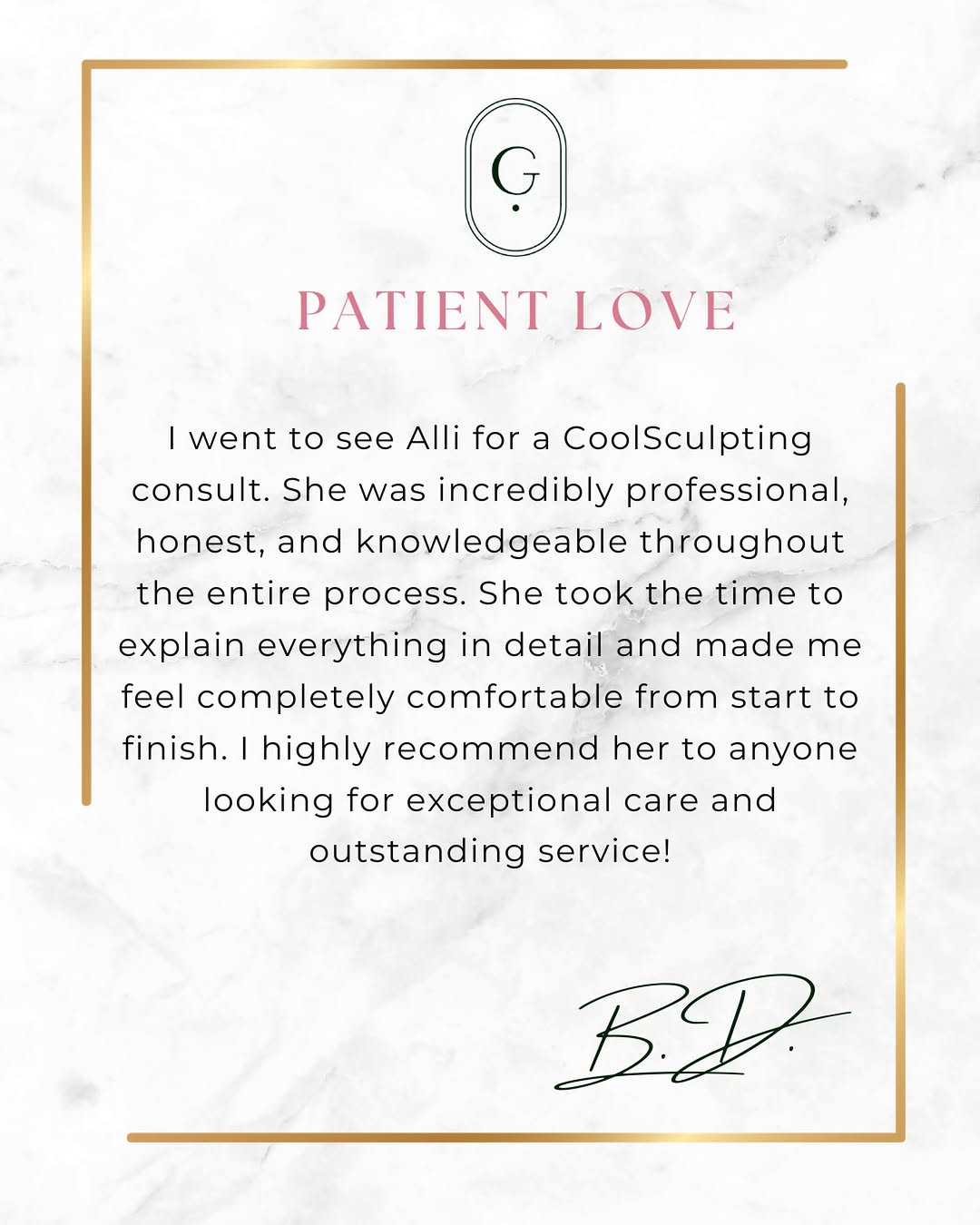 Instagram post by Dr. Ryan Greene: ✨ Your experience means everything to us! ✨ Thank you to our wonderful patient for taking the time to share such a thoughtful review of your…