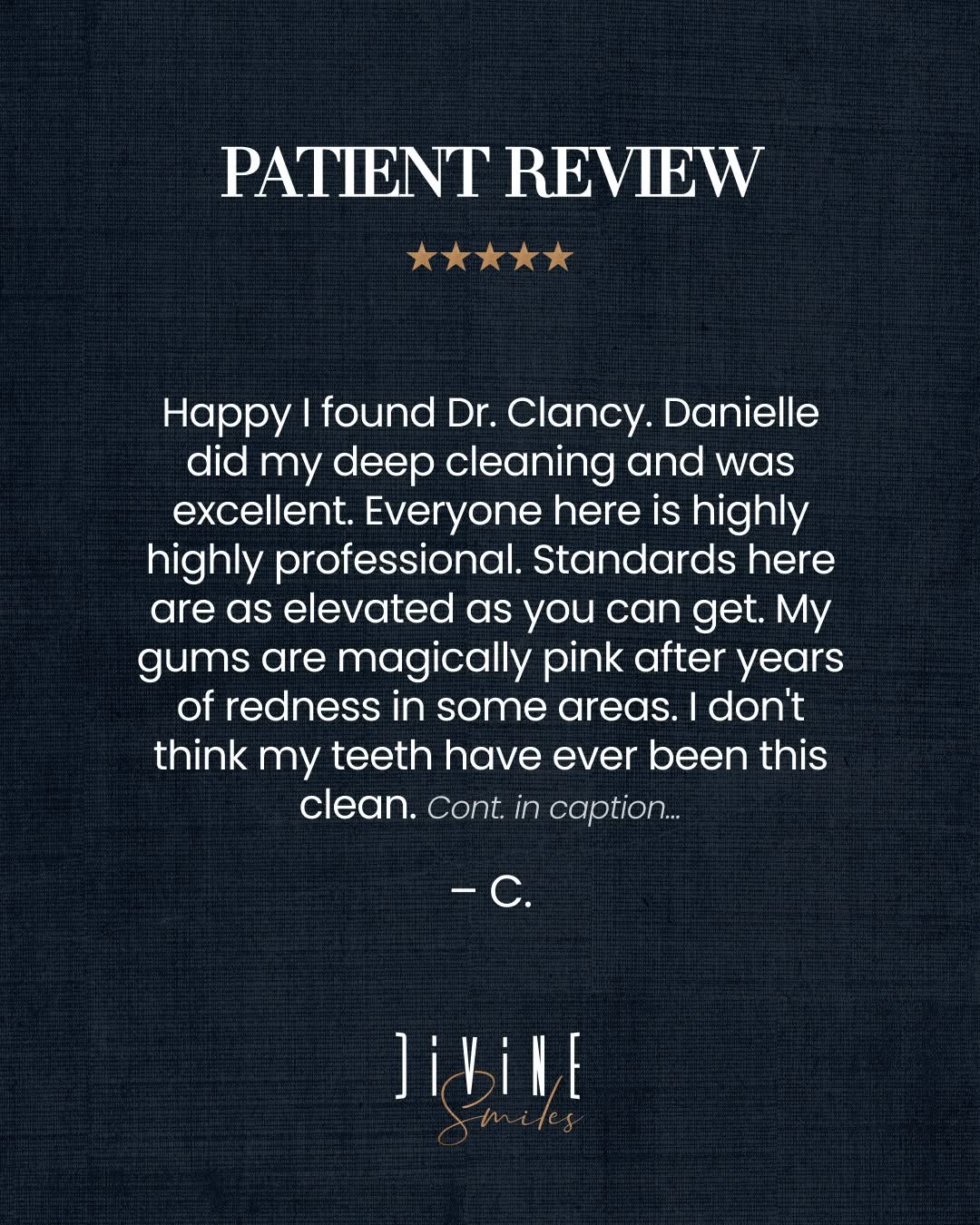 Instagram post by Dr. Ryan M Clancy, D: “...Dr. Clancy was a pleasant surprise in his ability to quell my anxiety with procedures, which has been an issue for me in the past. This …