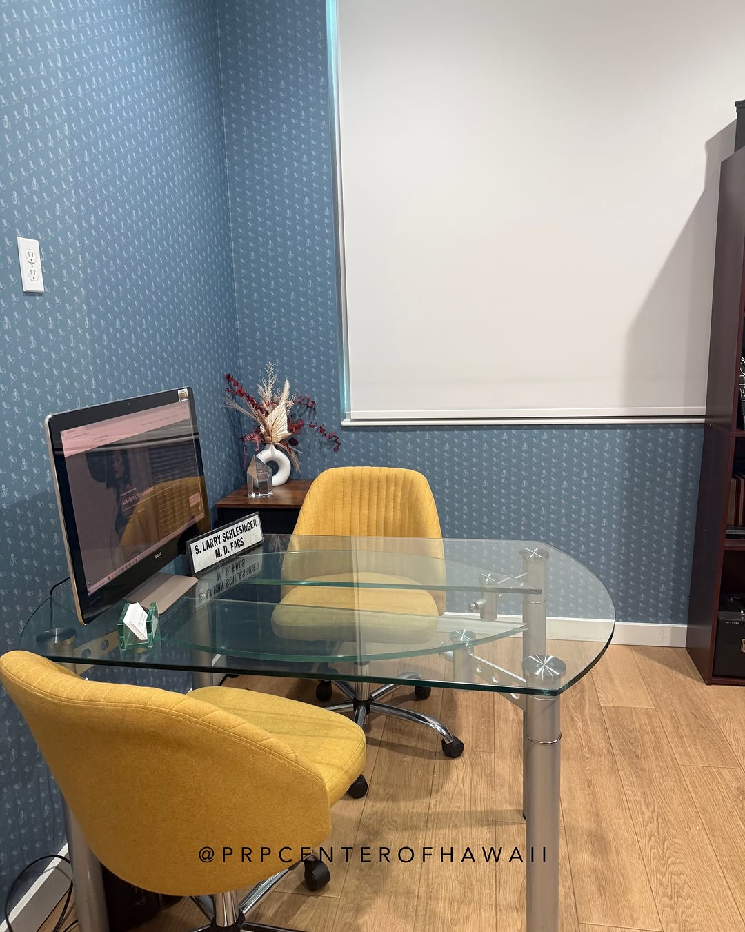 Instagram post by Dr. S. Larry Schlesinger: A space where healing begins. Every visit is designed to feel calm, intentional, and focused on you. From consultation to treatment, we take…