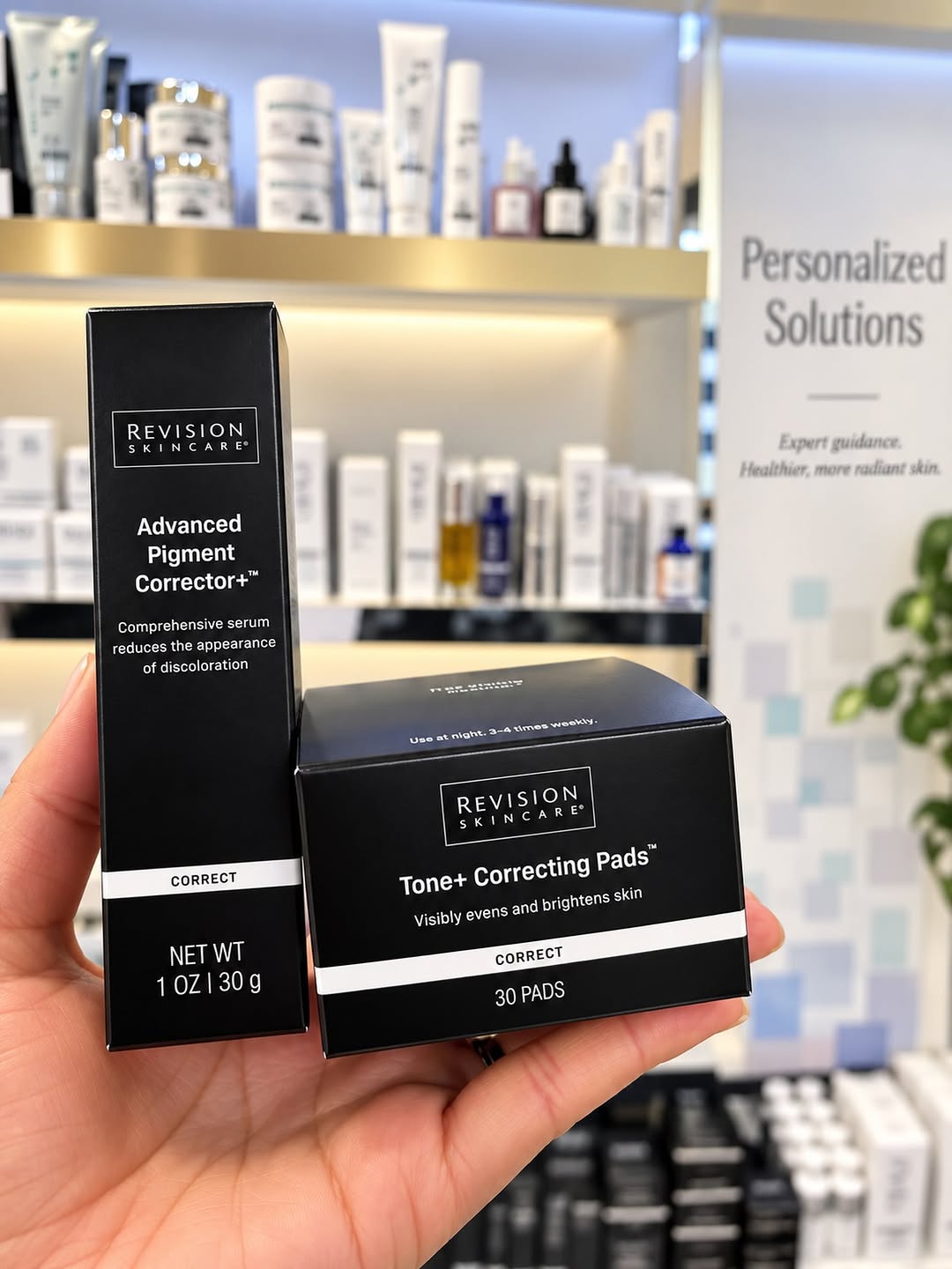 Instagram post by Dr. Saad Alsubaie: Say hello to your new go-to for a brighter, clearer, and more even-looking complexion! 🤍 The Revision Skincare Advanced Pigment Corrector+™…