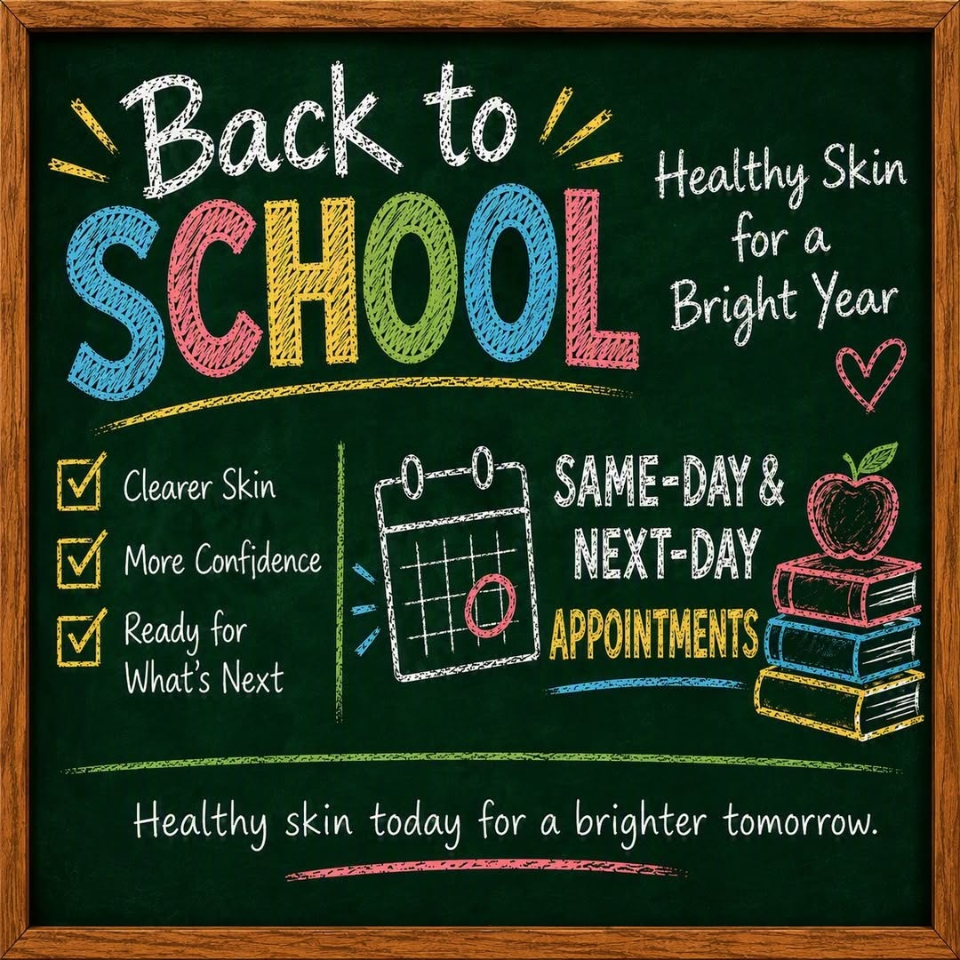 Instagram post by Dr. Saad Alsubaie: Back-to-school season is busy enough. Don't let skin concerns slow you down. Whether you're dealing with acne breakouts, eczema flare-ups, r…