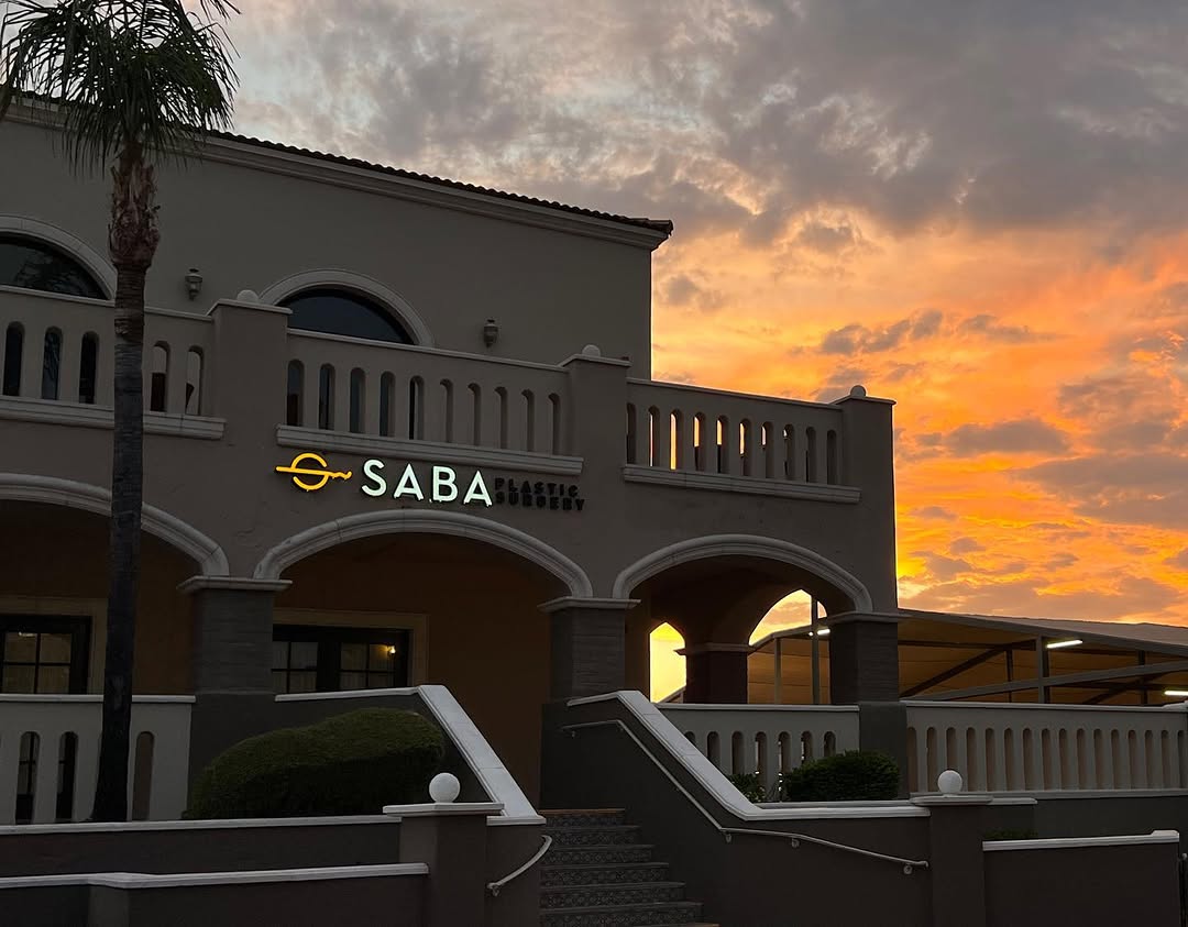 Instagram post by Dr. Saba Ghorab: Nothing like a beautiful sunset to finish the work week. 🏜️💛 #sabaplasticsurgery #mccormickranch #scottsdaleaz #scottsdale #arizona #azsun…
