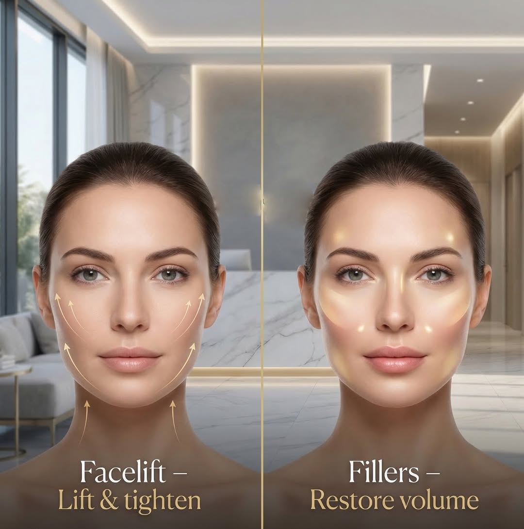 Instagram post by Dr. Sam Speron: One restores. One replenishes. And sometimes the best answer is neither until your anatomy and goals are carefully evaluated. Dermal fillers…