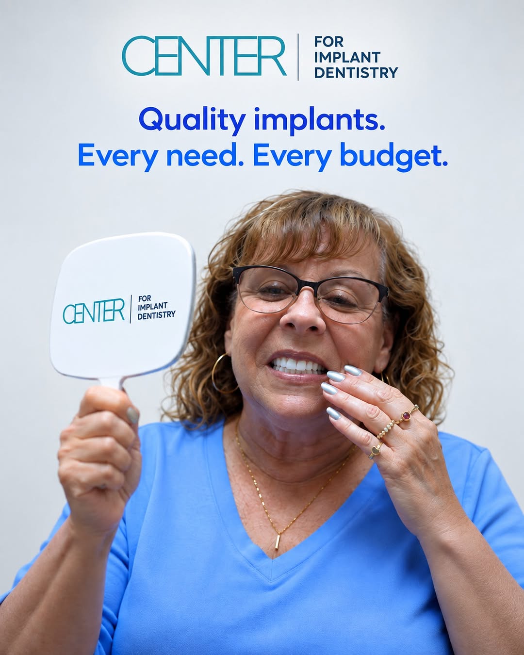 Instagram post by Dr. Sambhav Jain: A confident smile starts with the right solution. At Center for Implant Dentistry, we offer implant options designed around your needs, goal…