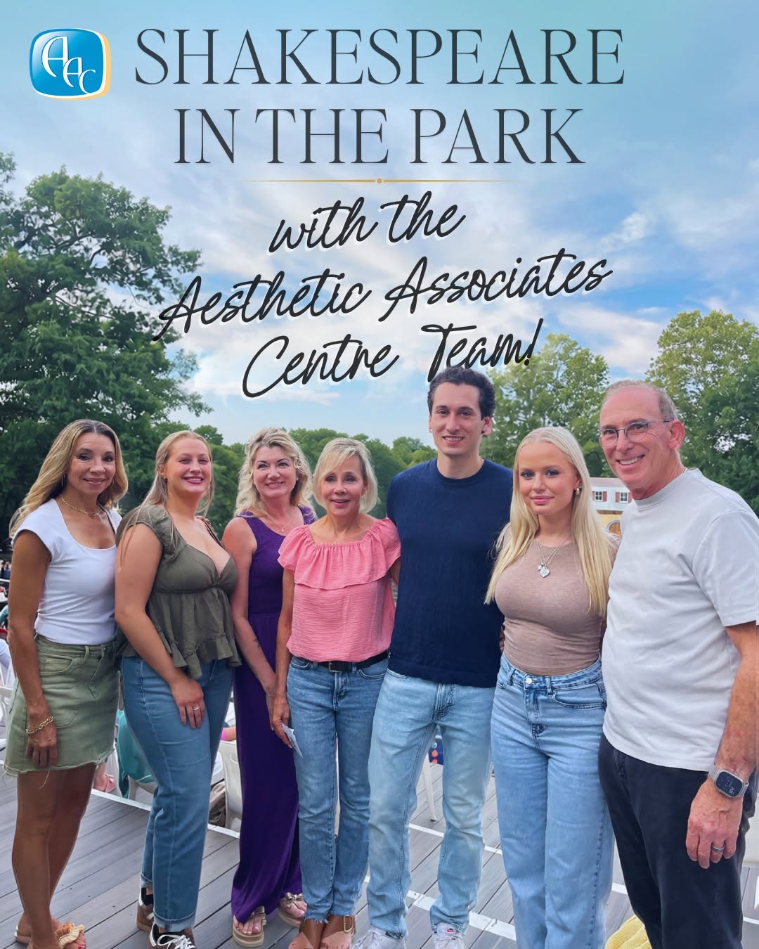 Instagram post by Dr. Samuel Shatkin, Jr.: @Shakespeareindelawarepark is one of those Buffalo summer traditions that never gets old. ๐ค Our Aesthetic Associates Centre team traded theโฆ