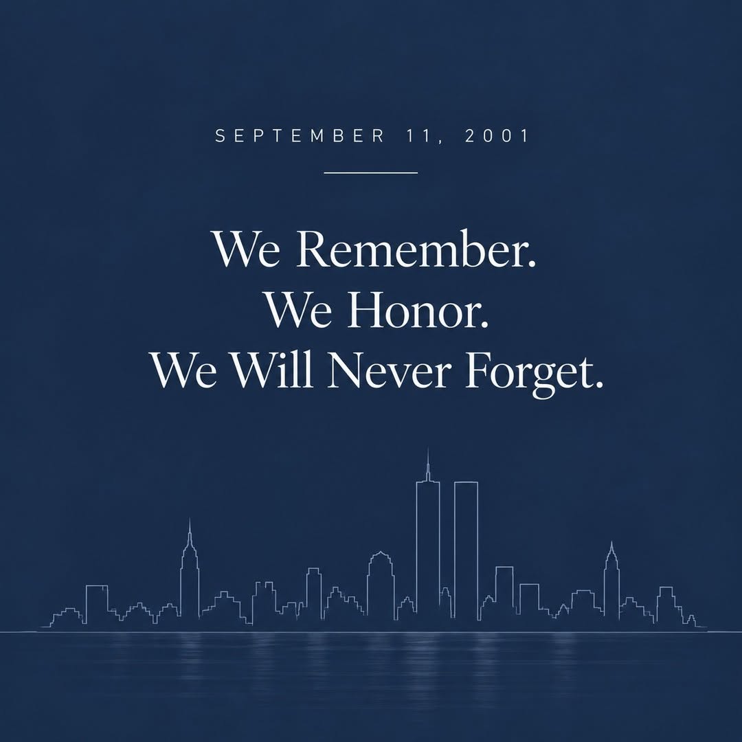 Instagram post by Dr. Samuel V. Bartholomew: Today, we remember those who lost their lives on September 11, 2001, and honor the courage and sacrifice of the many who responded. We will …