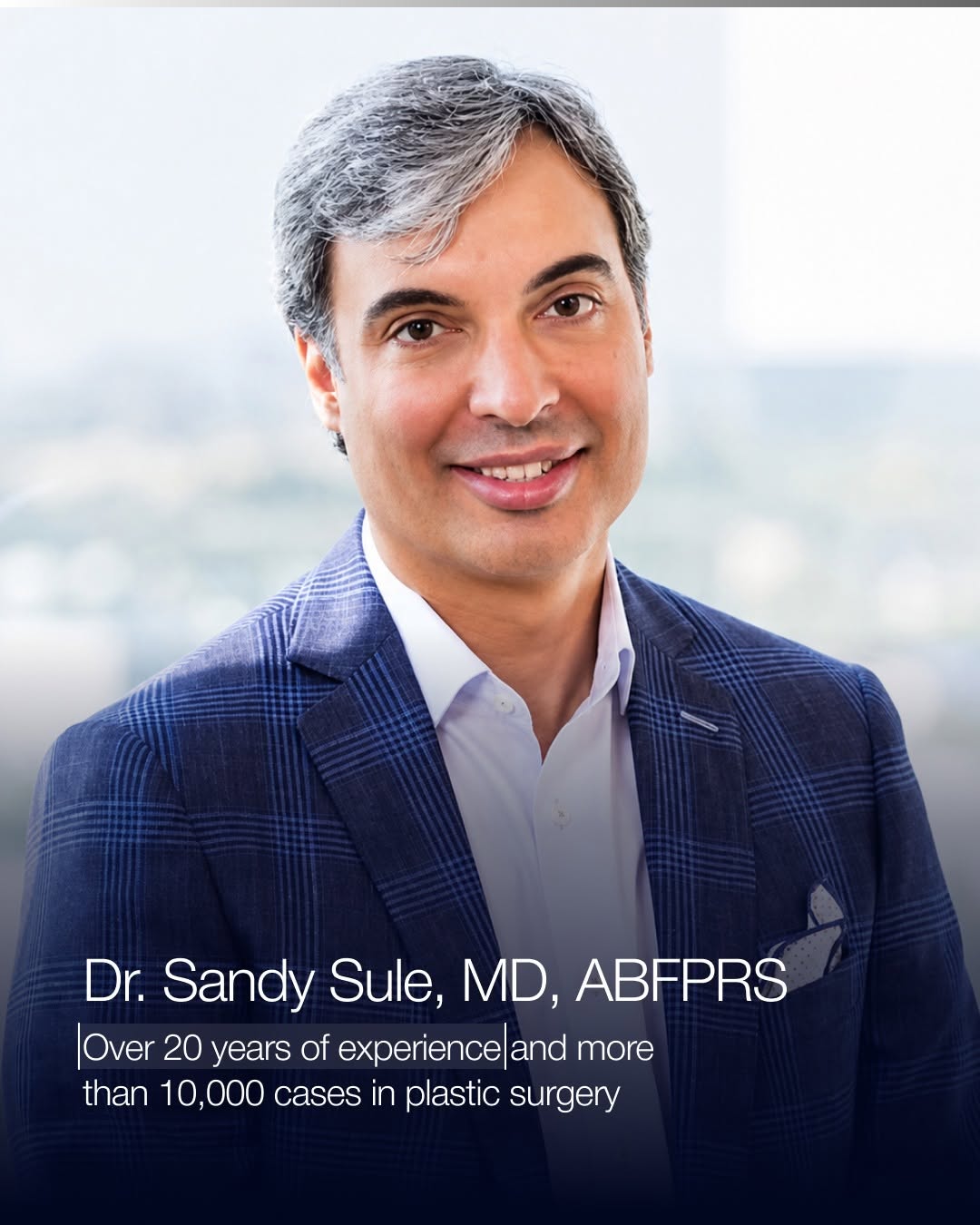 Instagram post by Dr. Sandy Sule: I’ve dedicated my career to facial plastic surgery with a focus on understanding the anatomy, function, and individual goals behind every pr…