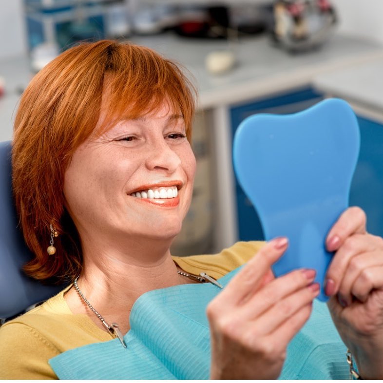 Instagram post by Dr. Santiago Lopez, DDS: Dental Implants: Do ceramic implants look better than metal implants? In many cases, yes! The dark gray metal in titanium implants can show …