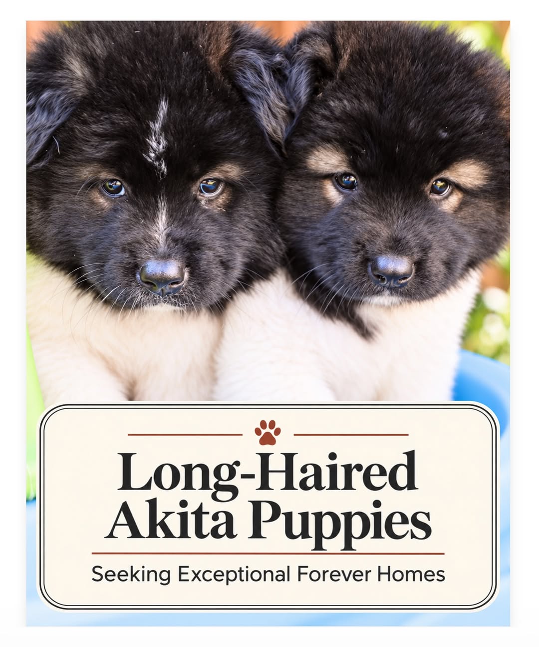 Instagram post by Dr. Sanusi Umar: 🐾 Long-Haired Akita Puppies Seeking Exceptional Forever Homes 🐾 These beautiful long-haired Akita puppies are available for adoption. Thei…