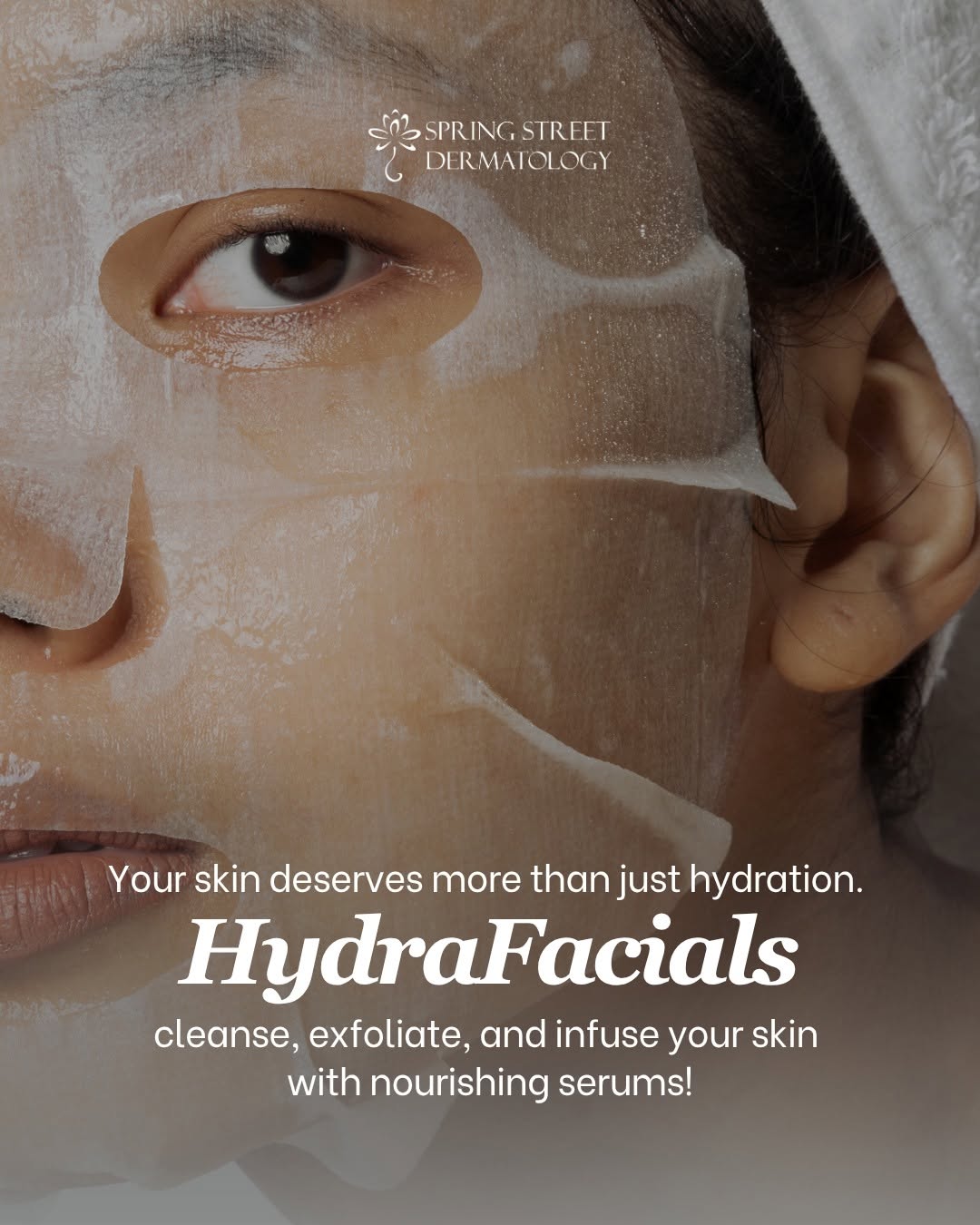 Instagram post by Dr. Sapna Palep: Hydration goes beyond your daily routine. ✨ HydraFacial treatments help deeply cleanse, exfoliate, and hydrate for skin that looks refreshed…