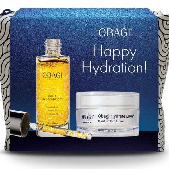 Instagram post by Dr. Scott B. Hearth: As the weather gets colder our skin gets dryer. This hydration kit from Obagi will help provide morning and evening moisture for around the …