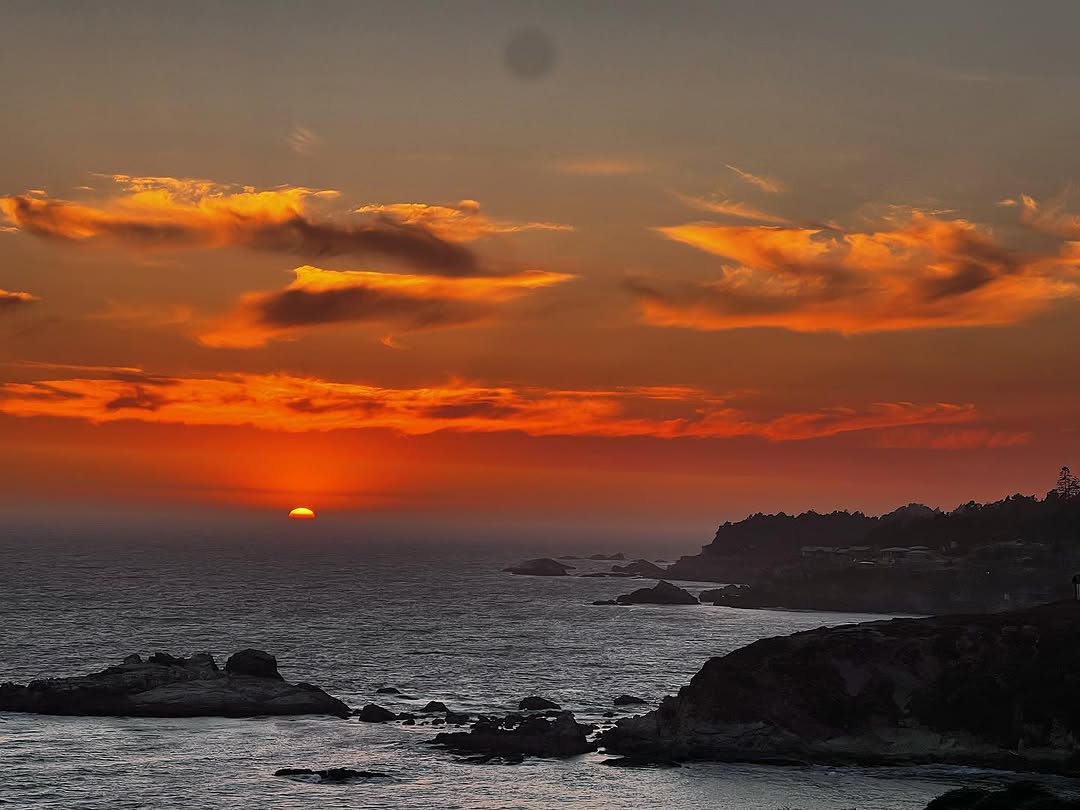 Instagram post by Dr. Selena Lantry: Sea Ranch you never disappoint! #SeaRanch #tradition #sunset #timbercove