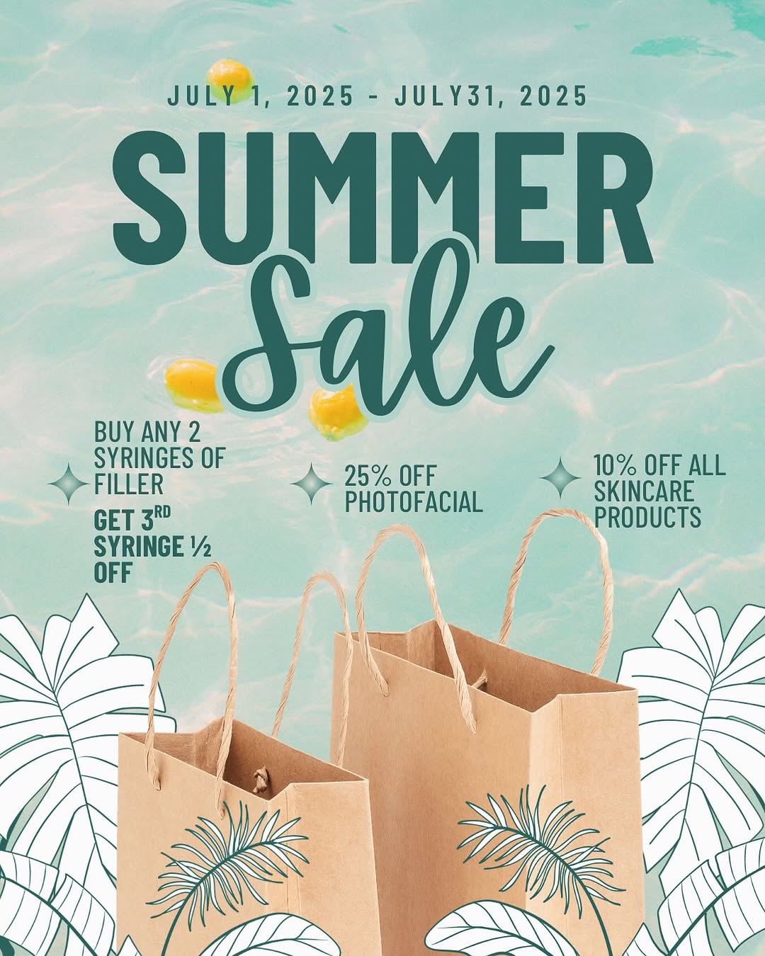 Instagram post by Dr. Sergio M. Zamora: ☀️Summer Glow Specials Shine all season with our limited-time offers: 💉 Buy 2 fillers, get the 3rd HALF OFF 💡 25% OFF Photofacial treatmen…