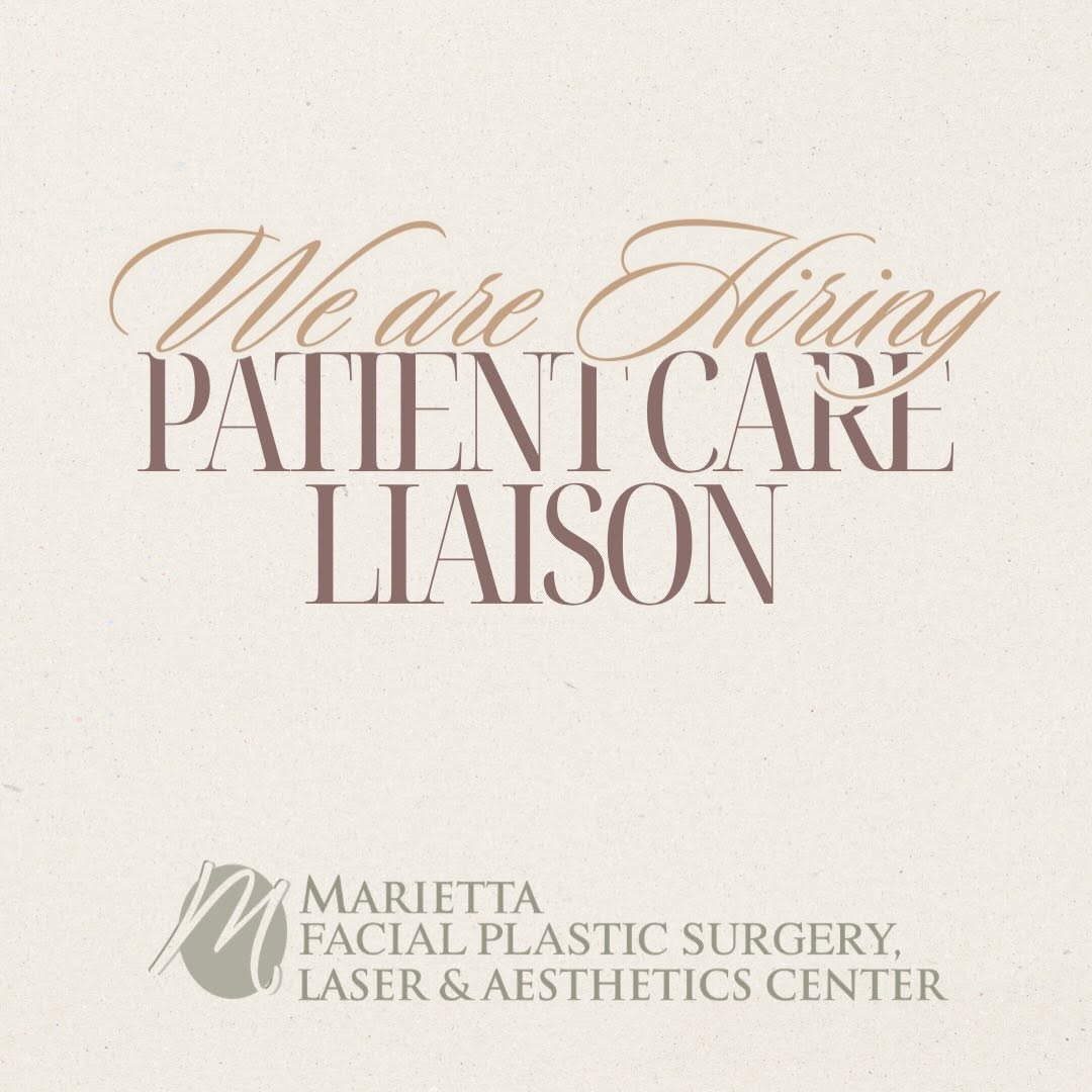 Instagram post by Dr. Seth A. Yellin: We’re growing our team at Marietta Facial Plastic Surgery, Laser & Aesthetics Center! We’re looking for a warm, polished Patient Care Liaiso…