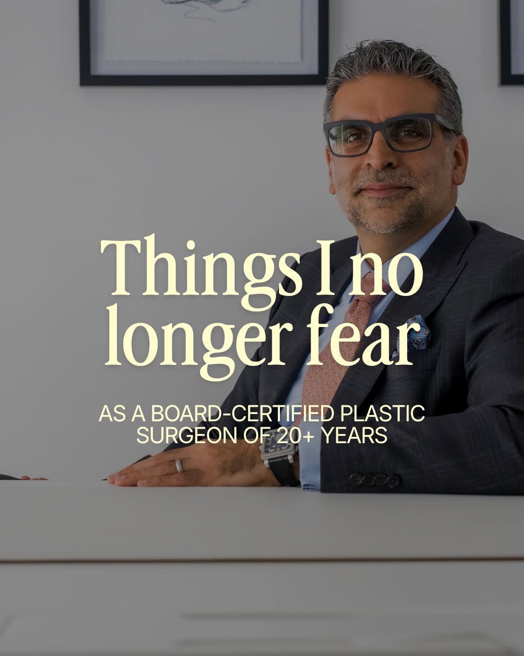 Instagram post by Dr. Shahin Fazilat: Things I no longer fear. 🩺 After 20+ years as a board-certified plastic surgeon, I've learned that the hardest parts of this job aren't in …