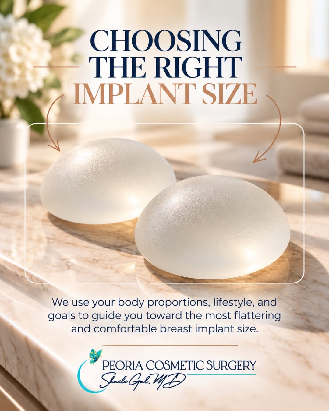 Instagram post by Dr. Shaili Gal: Choosing the right breast implant size isn’t about picking a number it’s about finding the option that complements your body, lifestyle, and…