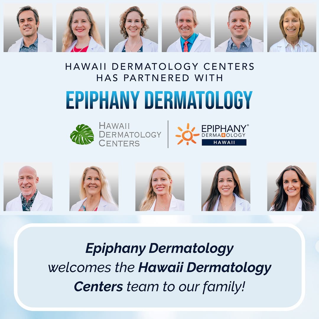 Instagram post by Dr. Shanna Meads: Aloha! We’re excited to welcome Hawaii Dermatology Centers to the Epiphany Dermatology family as our Oʻahu, Hawaii, locations. For more than…