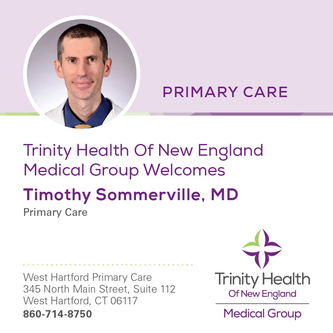 Instagram post by Dr. Shannon Beausoleil: Timothy Sommerville, MD, primary care physician, is welcoming new patients in West Hartford! To learn more or make an appointment, visit lin…