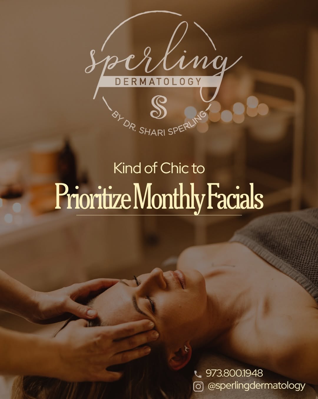 Instagram post by Dr. Shari Sperling, DO, FAOCD, FAAD: Kind of Chic to book a facial with me at Sperling 😘🤍 #esthetician #medicalskincare #hydrafaci̇al #chemicalpeel #customskincare