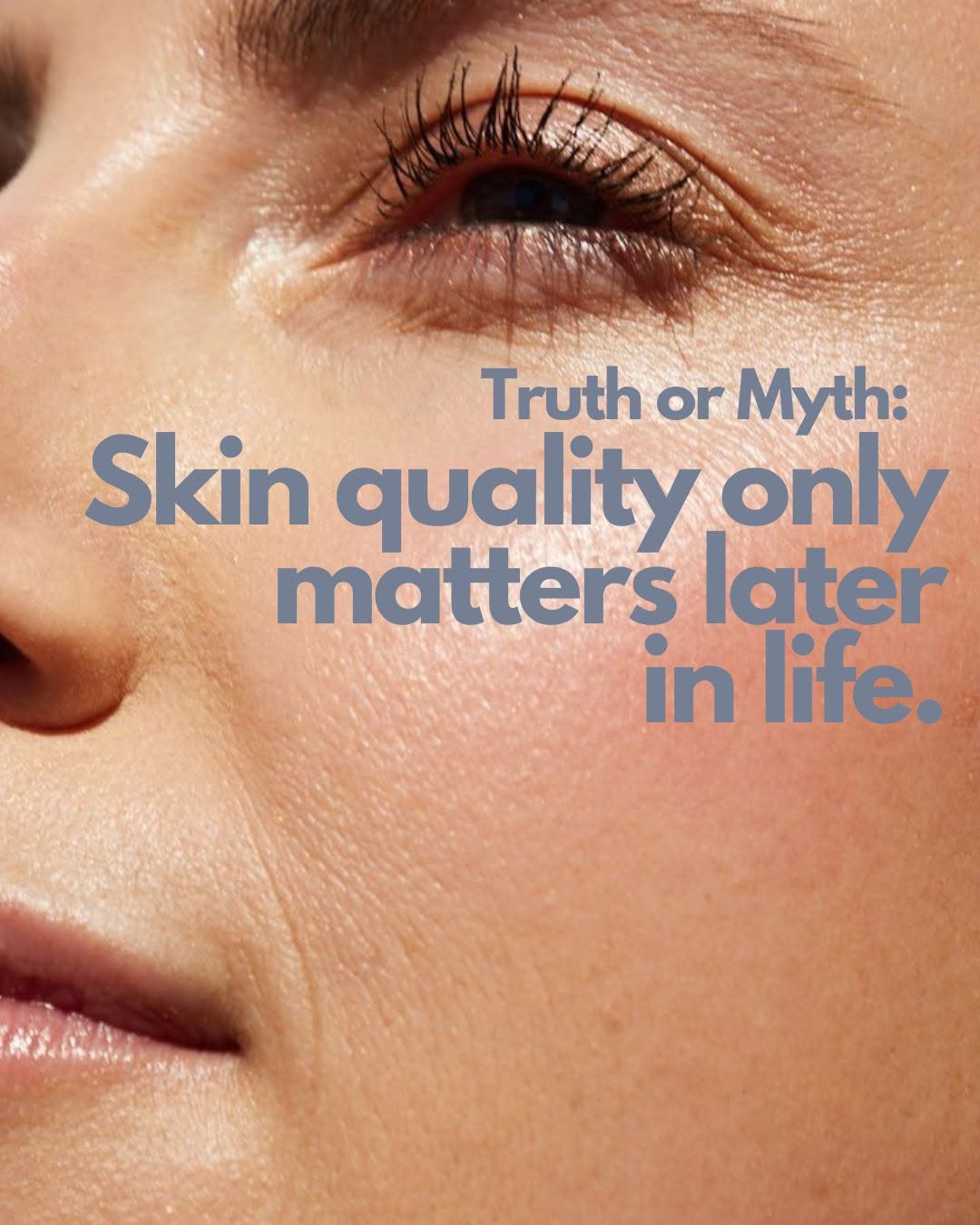 Instagram post by Dr. Shari Topper: Your skin can give away more than your age. 👀 Skin quality- its firmness, texture, tone and overall appearance - is one of the visual cues …