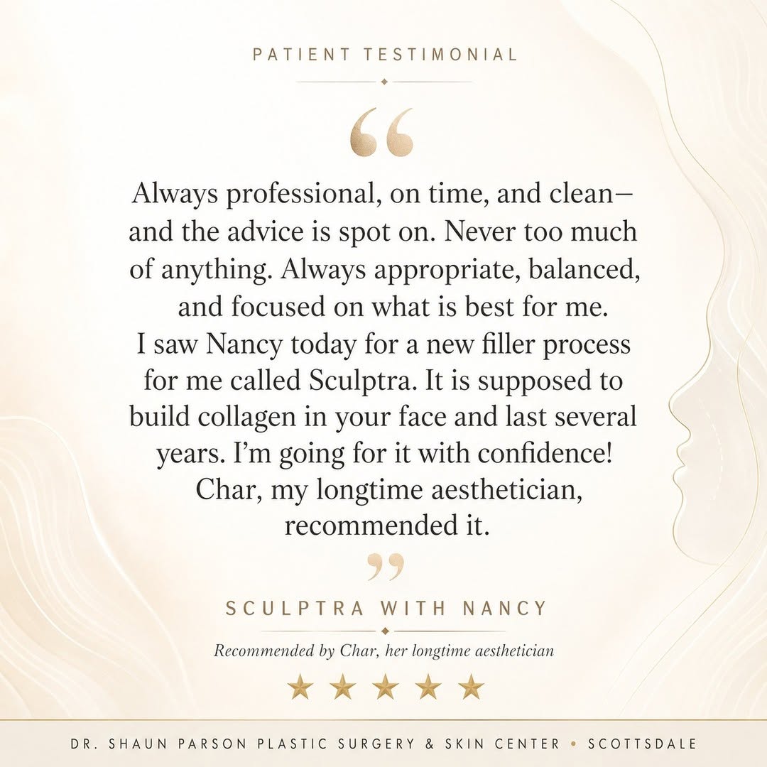 Instagram post by Dr. Shaun Parson: Natural. Balanced. Never overdone. ✨ That is always the goal at Dr. Shaun Parson Plastic Surgery & Skin Center—and we love hearing when our …