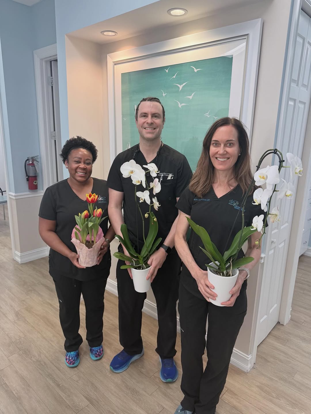 Instagram post by Dr. Shauna Kranendonk: We are so thankful for these beautiful flowers we received from a grateful patient