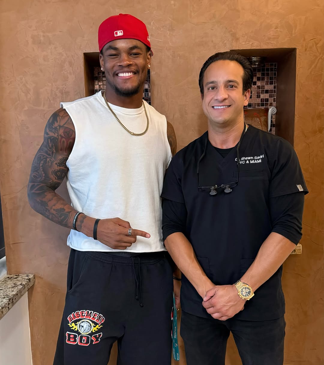 Instagram post by Dr. Shawn Sadri, D: The @backendbaby_z 🏈