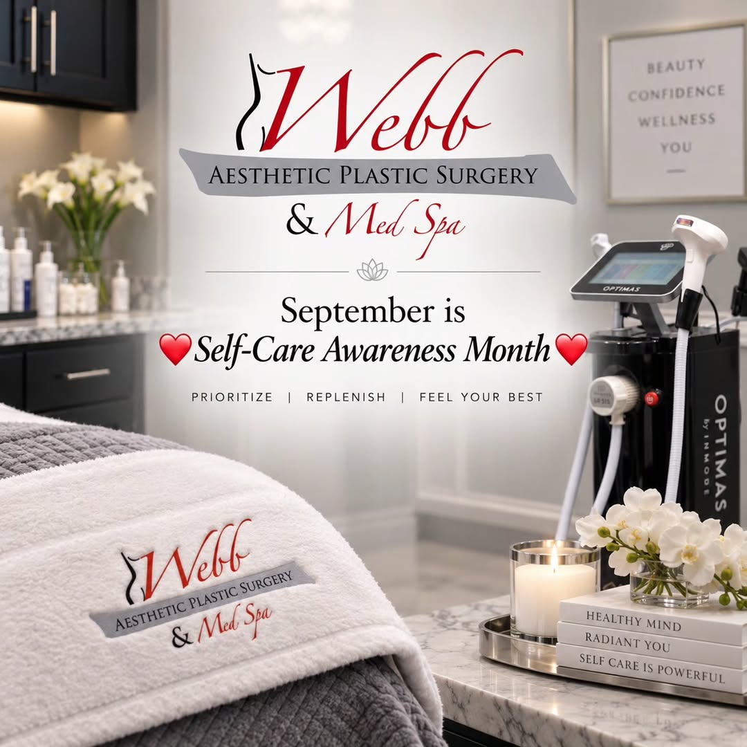 Instagram post by Dr. Shayne Webb: September is Self-Care Awareness Month 🤍 Self-care can look like rest, movement, protecting your skin, finally making the appointment you’v…